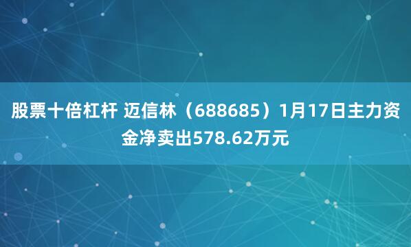 股票十倍杠杆 迈信林（688685）1月17日主力资金净卖出578.62万元